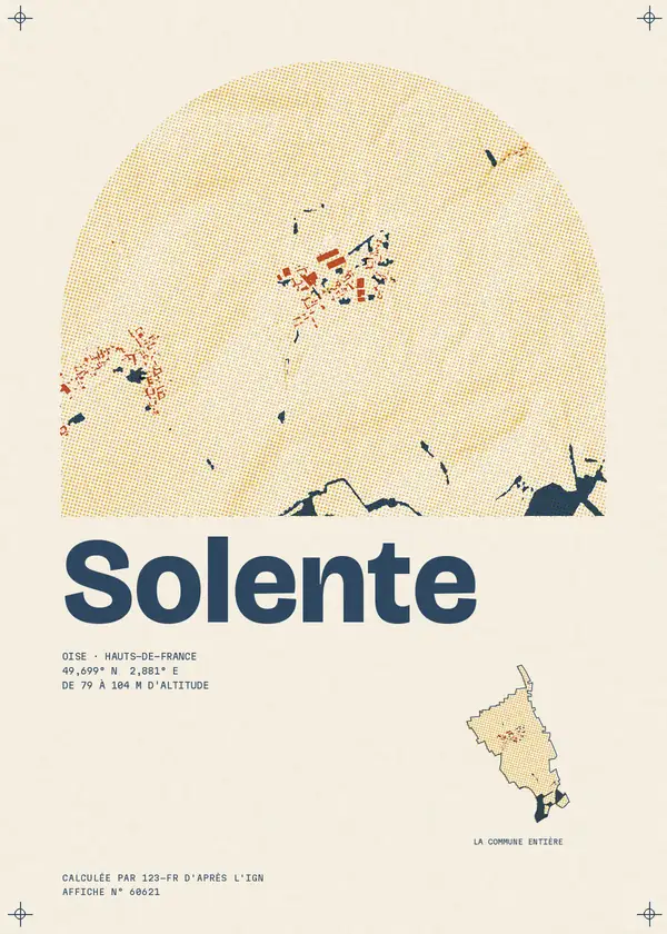 Affiche de Solente, calculée par 123-fr d'après l'IGN
