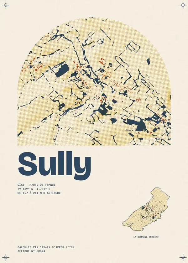 Affiche de Sully, calculée par 123-fr d'après l'IGN