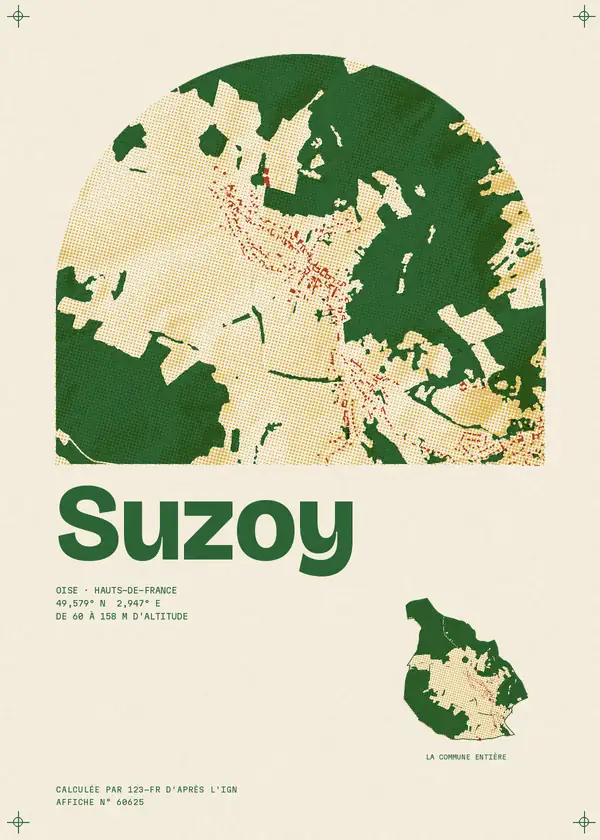 Affiche de Suzoy, calculée par 123-fr d'après l'IGN