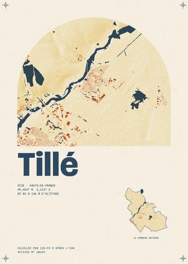 Affiche de Tillé, calculée par 123-fr d'après l'IGN