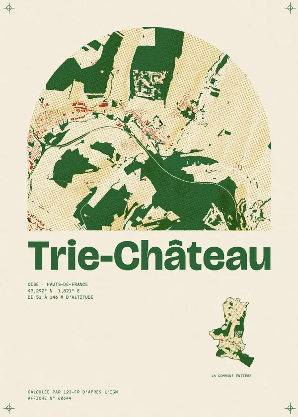 Affiche de Trie-Château, calculée par 123-fr d'après l'IGN