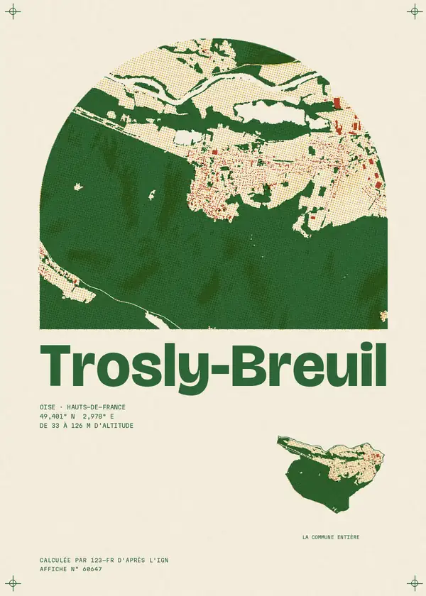 Affiche de Trosly-Breuil, calculée par 123-fr d'après l'IGN