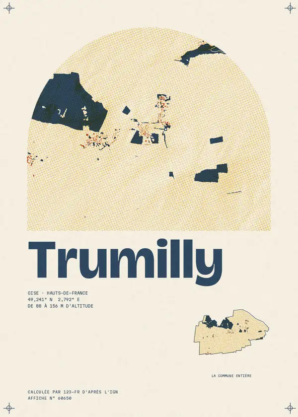 Affiche de Trumilly, calculée par 123-fr d'après l'IGN
