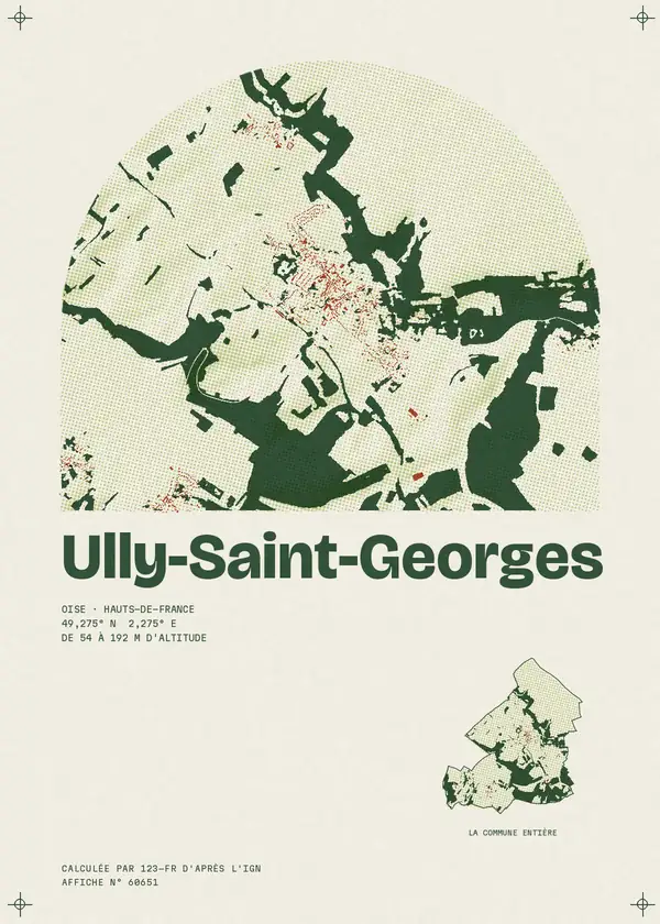 Affiche de Ully-Saint-Georges, calculée par 123-fr d'après l'IGN