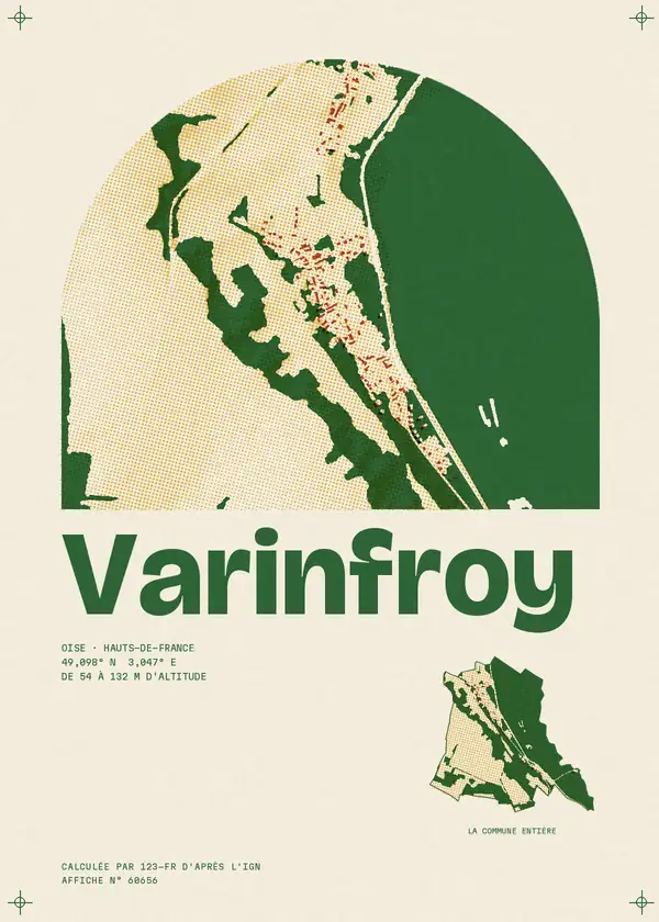 Affiche de Varinfroy, calculée par 123-fr d'après l'IGN