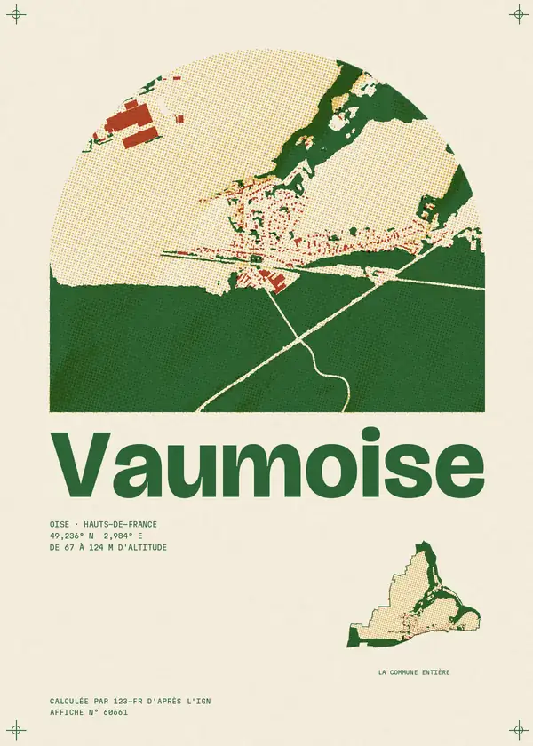 Affiche de Vaumoise, calculée par 123-fr d'après l'IGN