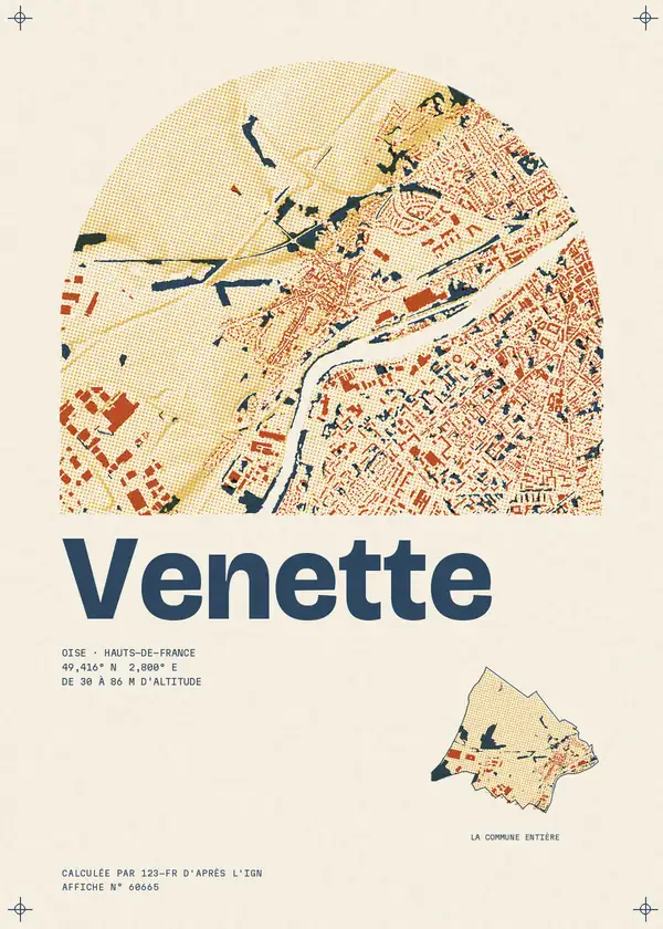 Affiche de Venette, calculée par 123-fr d'après l'IGN