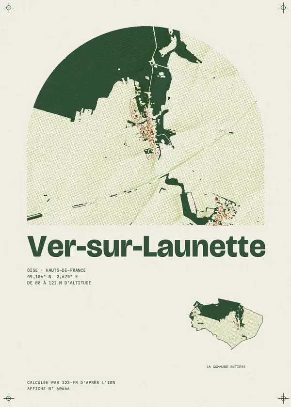 Affiche de Ver-sur-Launette, calculée par 123-fr d'après l'IGN
