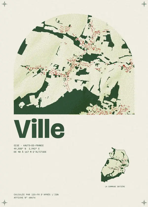 Affiche de Ville, calculée par 123-fr d'après l'IGN