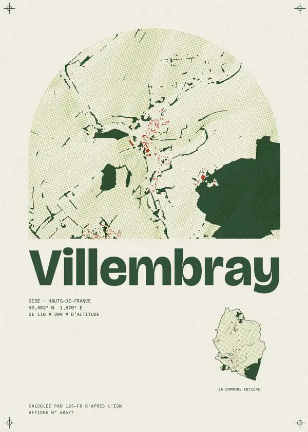 Affiche de Villembray, calculée par 123-fr d'après l'IGN