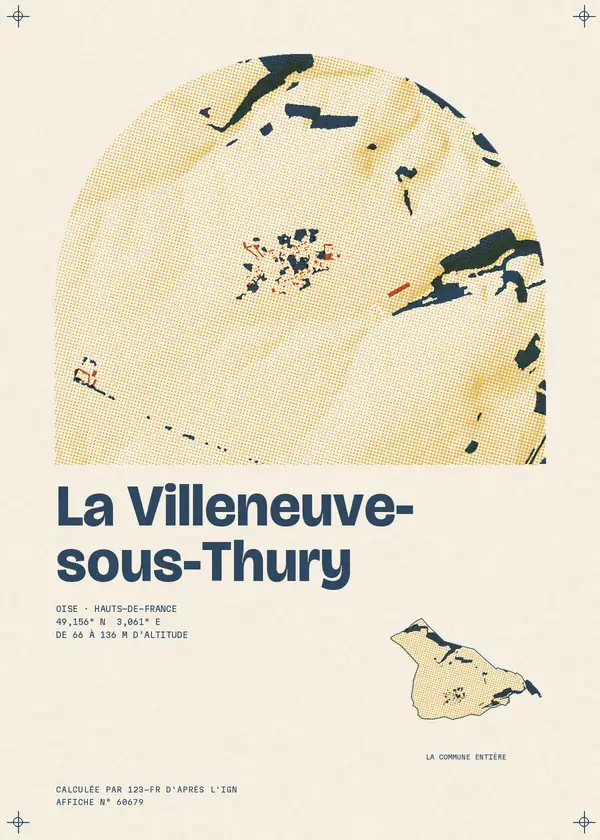Affiche de La Villeneuve-sous-Thury, calculée par 123-fr d'après l'IGN