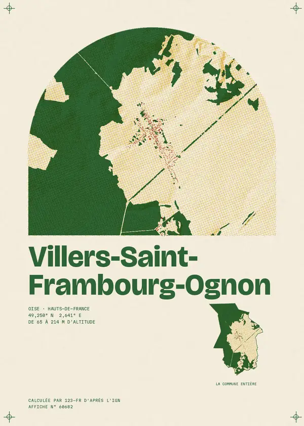 Affiche de Villers-Saint-Frambourg-Ognon, calculée par 123-fr d'après l'IGN