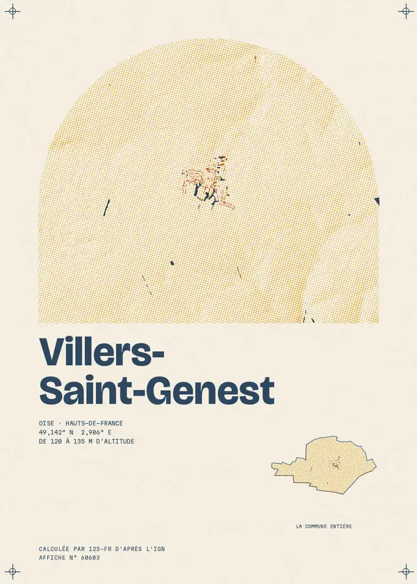 Affiche de Villers-Saint-Genest, calculée par 123-fr d'après l'IGN