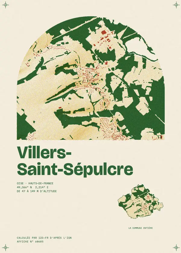 Affiche de Villers-Saint-Sépulcre, calculée par 123-fr d'après l'IGN