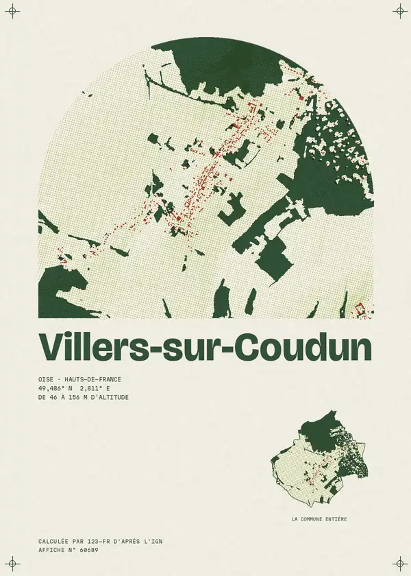Affiche de Villers-sur-Coudun, calculée par 123-fr d'après l'IGN