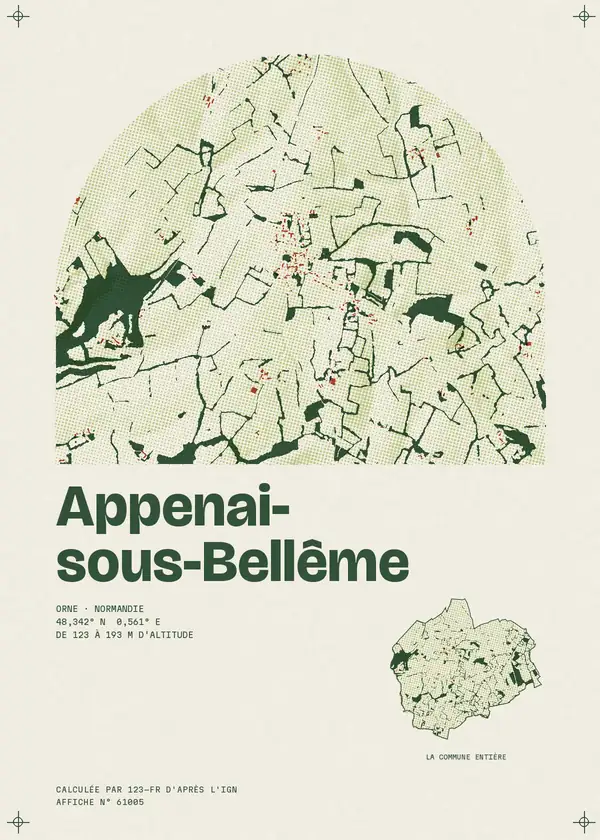 Affiche de Appenai-sous-Bellême, calculée par 123-fr d'après l'IGN