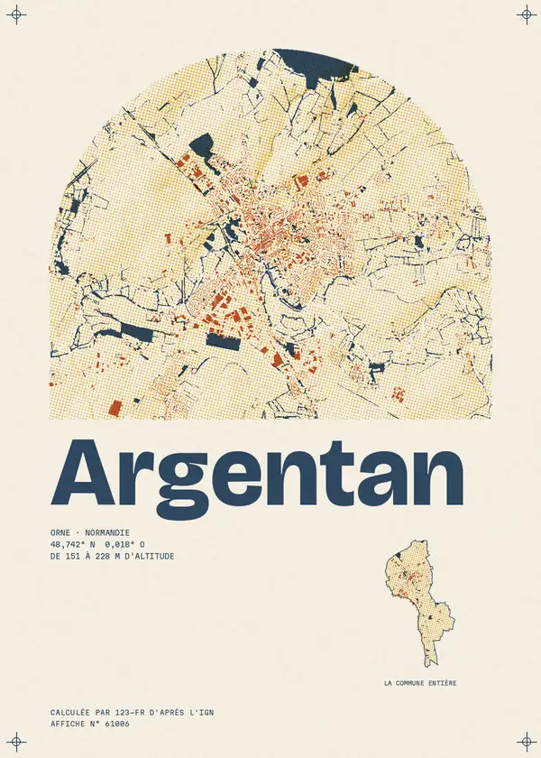 Affiche de Argentan, calculée par 123-fr d'après l'IGN