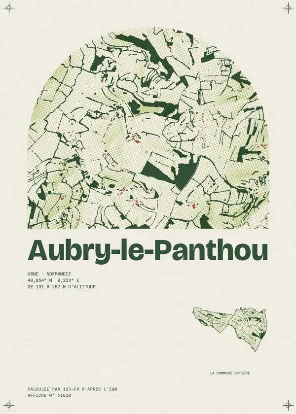 Affiche de Aubry-le-Panthou, calculée par 123-fr d'après l'IGN