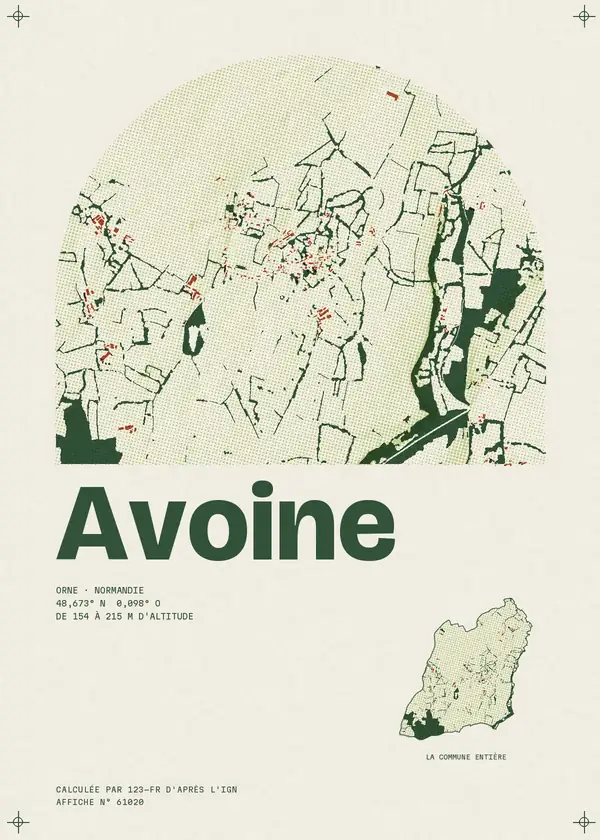 Affiche de Avoine, calculée par 123-fr d'après l'IGN