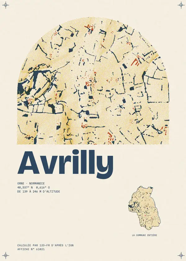 Affiche de Avrilly, calculée par 123-fr d'après l'IGN