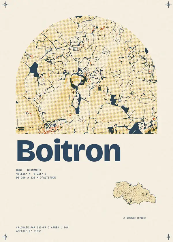 Affiche de Boitron, calculée par 123-fr d'après l'IGN
