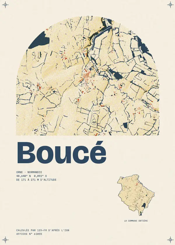 Affiche de Boucé, calculée par 123-fr d'après l'IGN