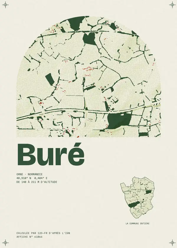 Affiche de Buré, calculée par 123-fr d'après l'IGN