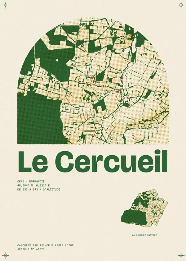 Affiche de Le Cercueil, calculée par 123-fr d'après l'IGN