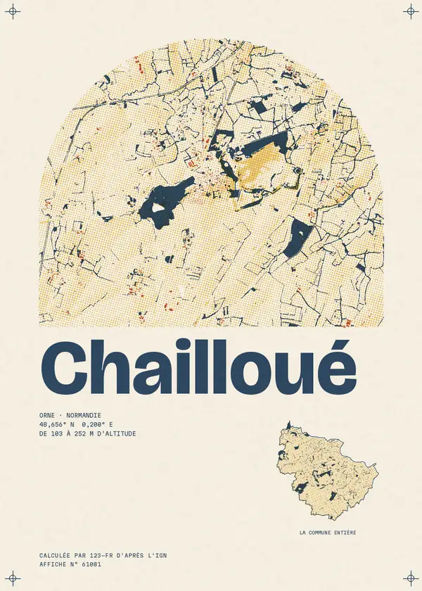 Affiche de Chailloué, calculée par 123-fr d'après l'IGN