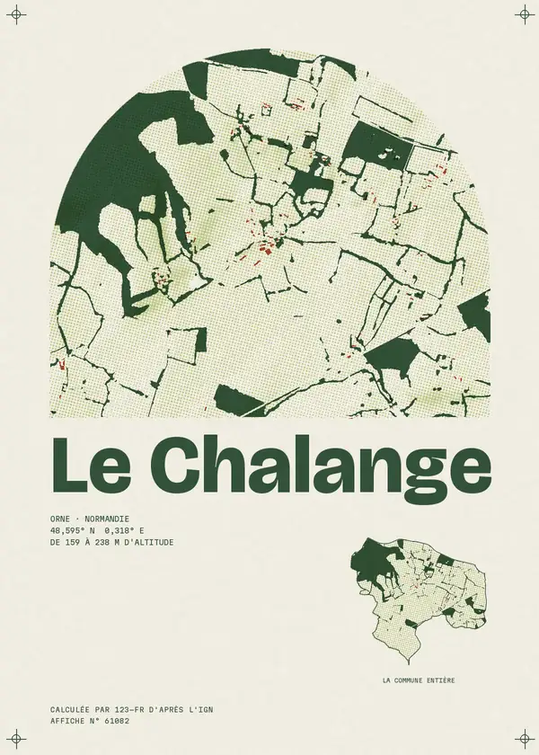 Affiche de Le Chalange, calculée par 123-fr d'après l'IGN