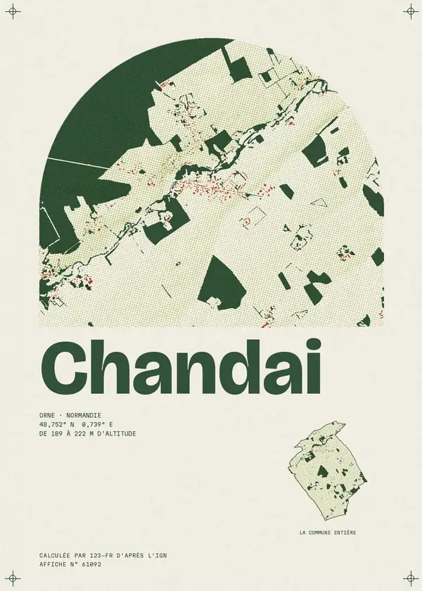 Affiche de Chandai, calculée par 123-fr d'après l'IGN