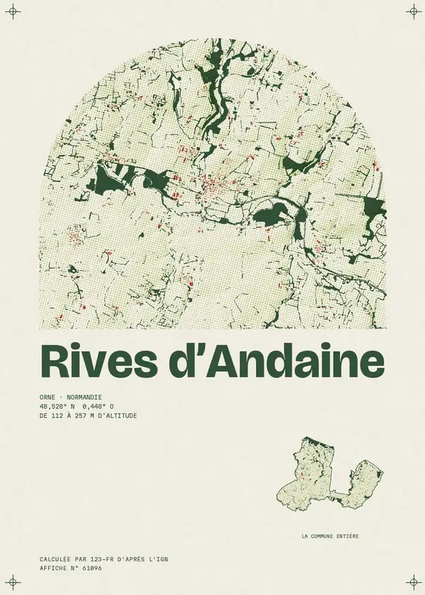 Affiche de Rives d'Andaine, calculée par 123-fr d'après l'IGN