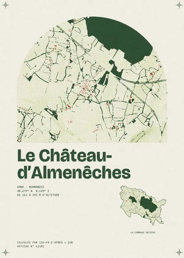 Affiche de Le Château-d'Almenêches, calculée par 123-fr d'après l'IGN