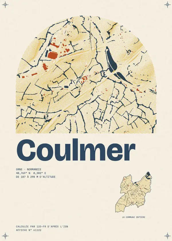 Affiche de Coulmer, calculée par 123-fr d'après l'IGN