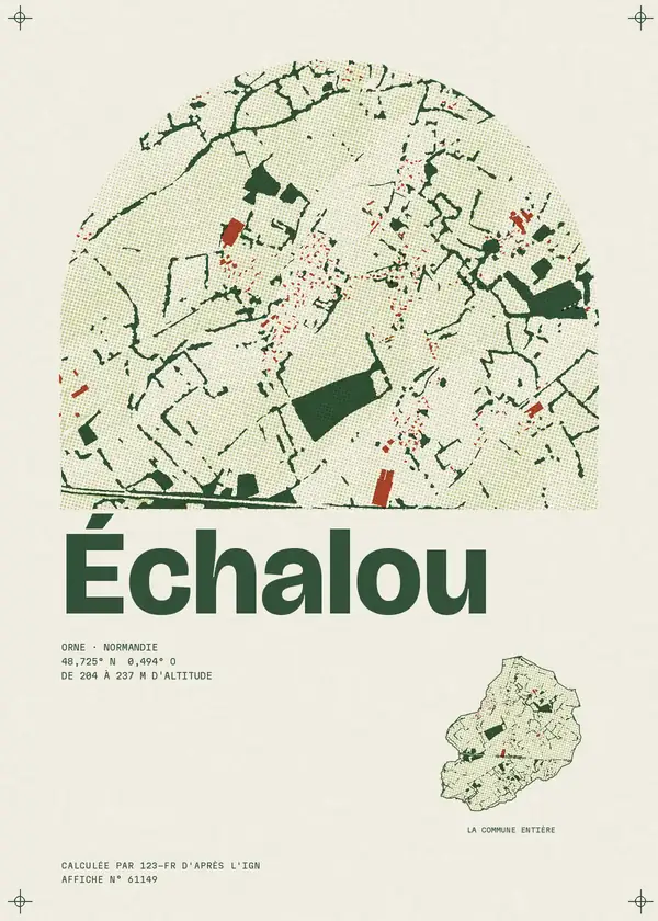 Affiche de Échalou, calculée par 123-fr d'après l'IGN