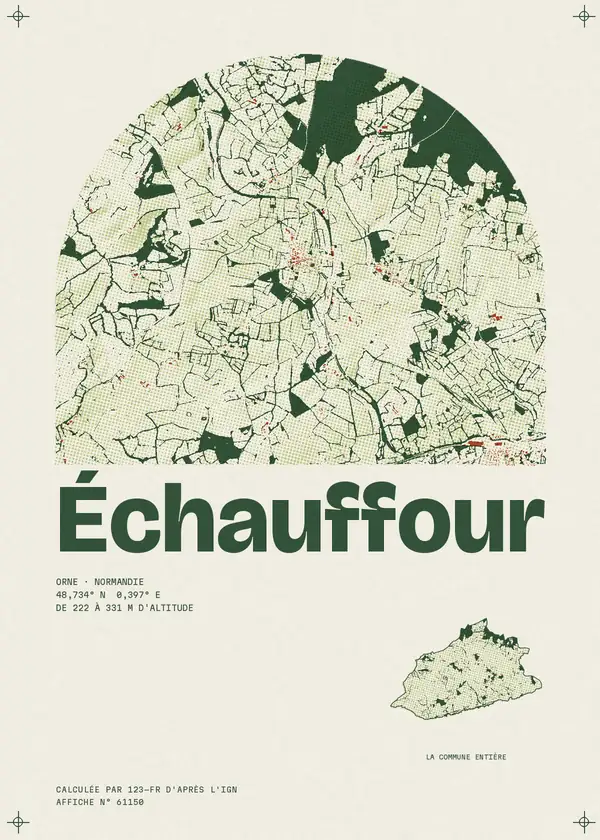 Affiche de Échauffour, calculée par 123-fr d'après l'IGN