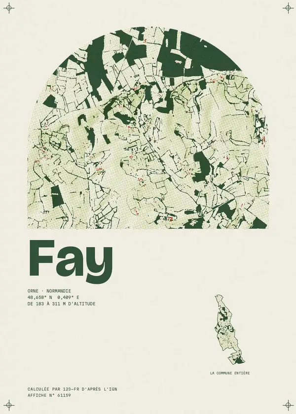 Affiche de Fay, calculée par 123-fr d'après l'IGN