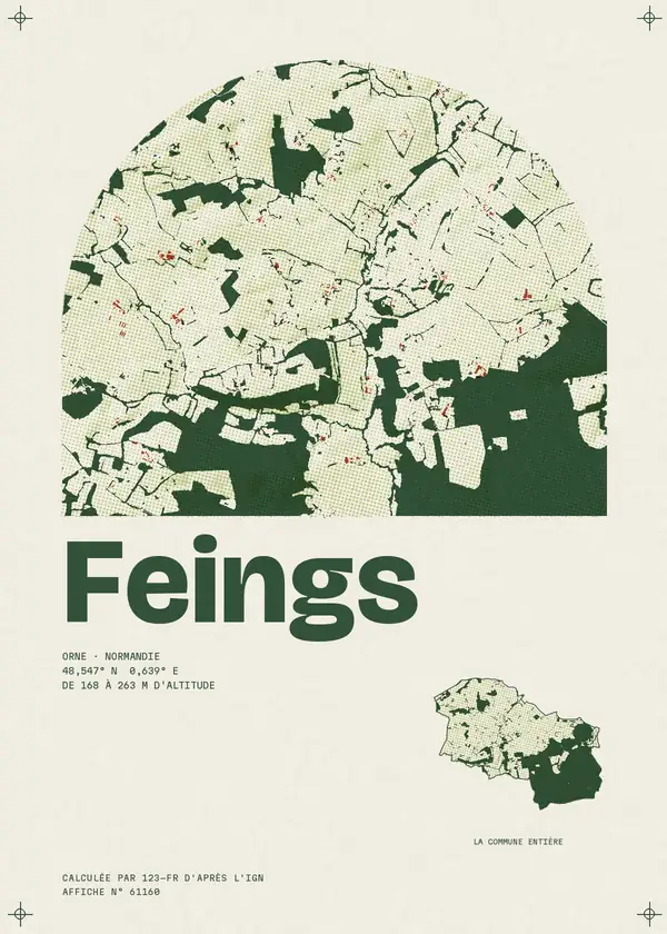 Affiche de Feings, calculée par 123-fr d'après l'IGN
