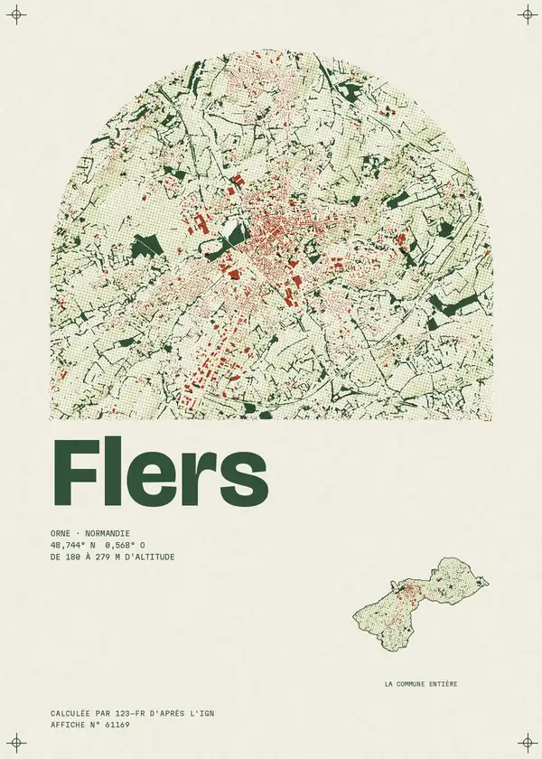 Affiche de Flers, calculée par 123-fr d'après l'IGN