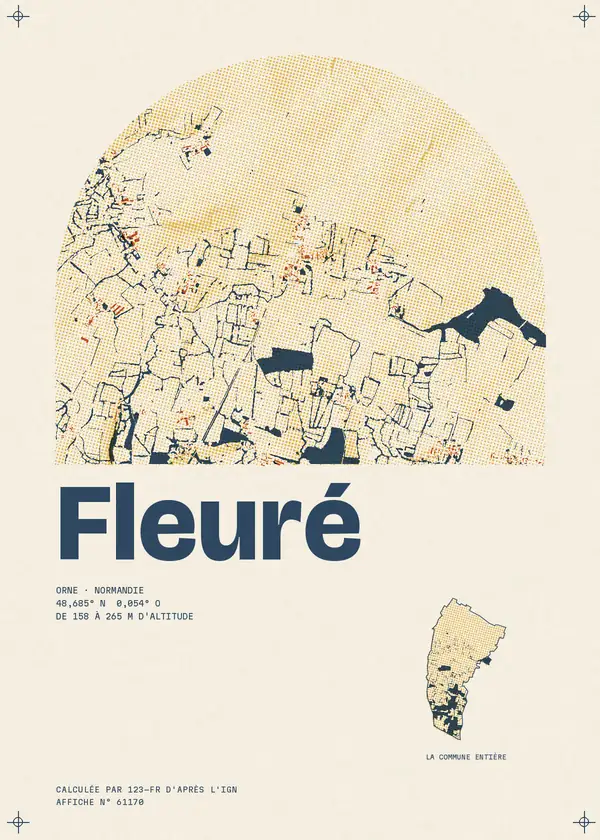 Affiche de Fleuré, calculée par 123-fr d'après l'IGN