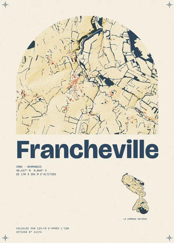 Affiche de Francheville, calculée par 123-fr d'après l'IGN