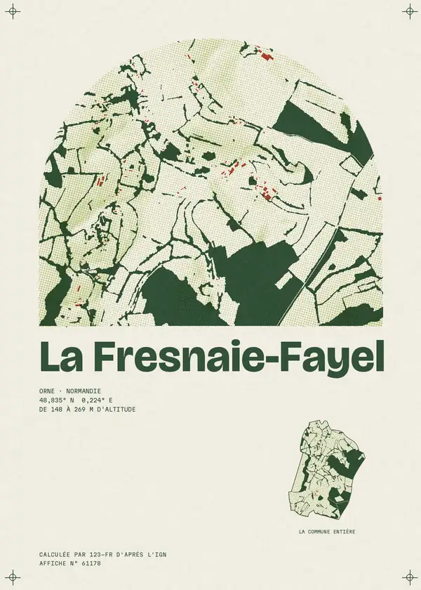 Affiche de La Fresnaie-Fayel, calculée par 123-fr d'après l'IGN