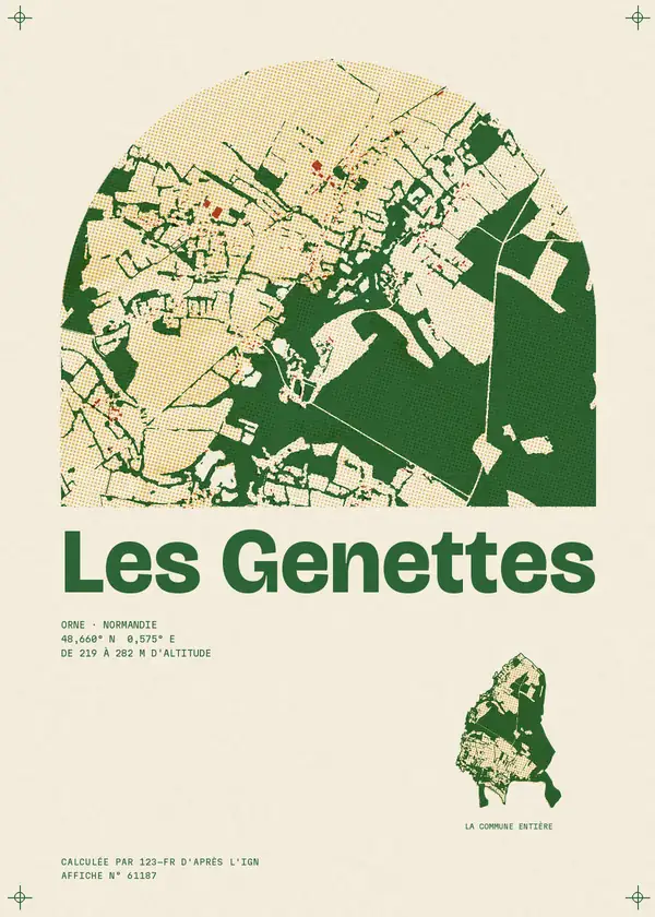 Affiche de Les Genettes, calculée par 123-fr d'après l'IGN
