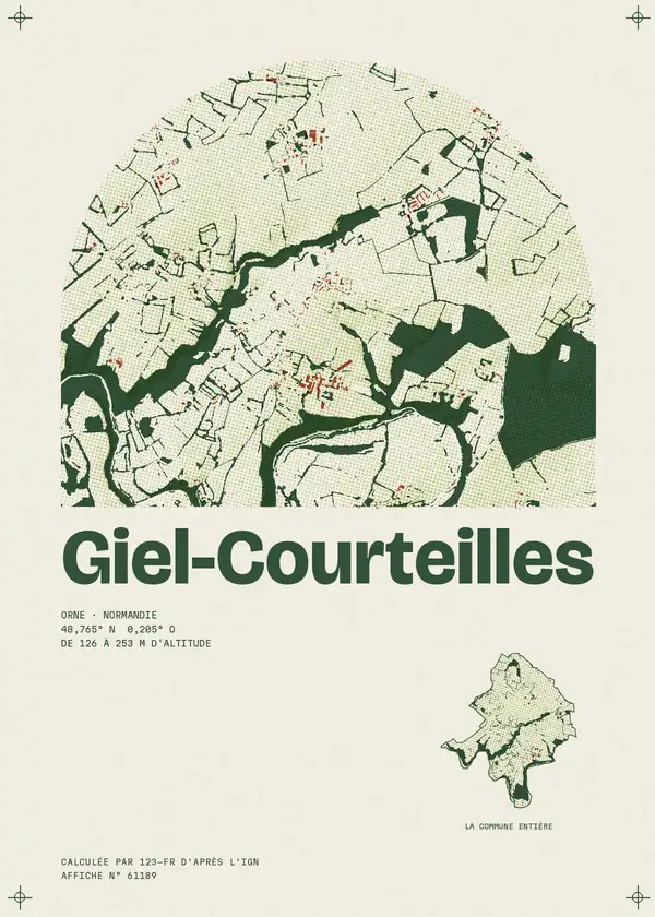 Affiche de Giel-Courteilles, calculée par 123-fr d'après l'IGN