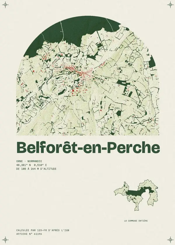 Affiche de Belforêt-en-Perche, calculée par 123-fr d'après l'IGN