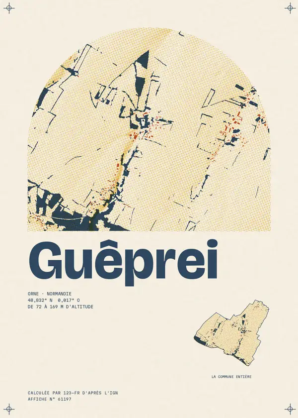 Affiche de Guêprei, calculée par 123-fr d'après l'IGN