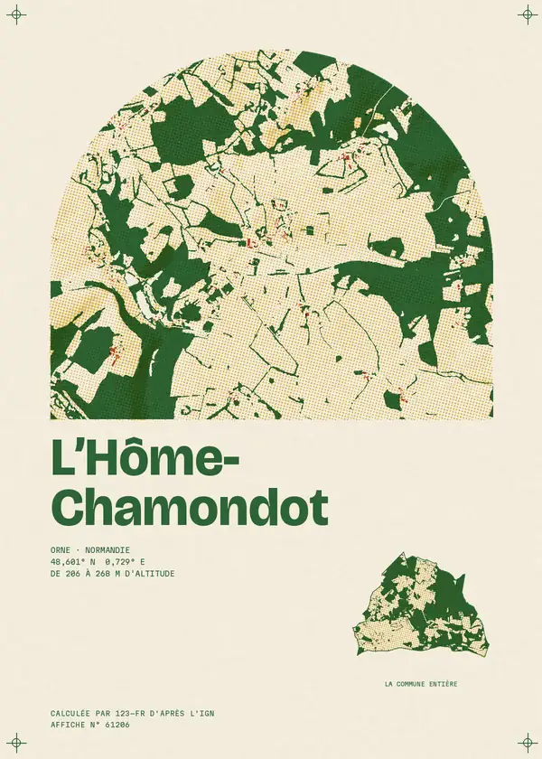 Affiche de L'Hôme-Chamondot, calculée par 123-fr d'après l'IGN