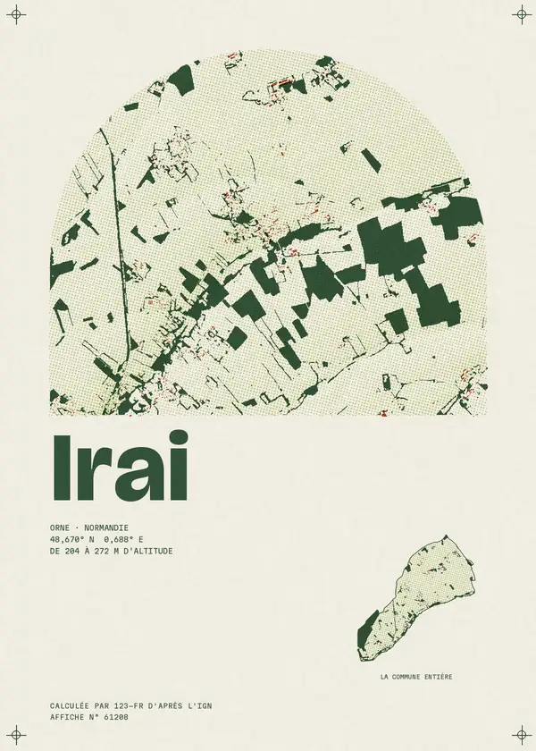 Affiche de Irai, calculée par 123-fr d'après l'IGN
