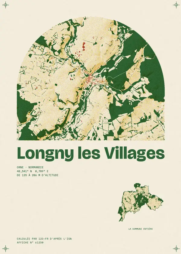 Affiche de Longny les Villages, calculée par 123-fr d'après l'IGN