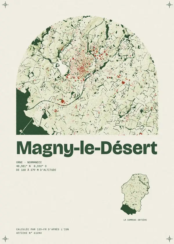 Affiche de Magny-le-Désert, calculée par 123-fr d'après l'IGN
